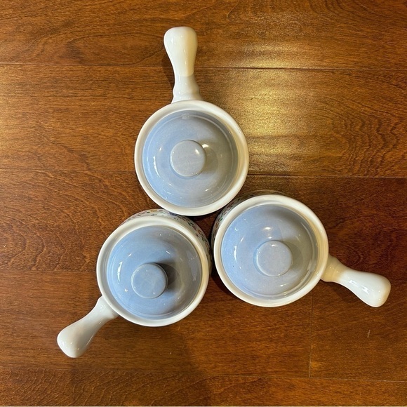 Set of 3 Vintage Cottagecore Lidded Onion Soup Bowls, New Avenues, Laurelwood, - Picture 9 of 16